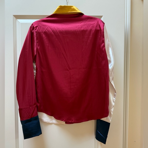 Button Down Blouse with Front Pocket – Multiple Colors - Picture 2 of 4